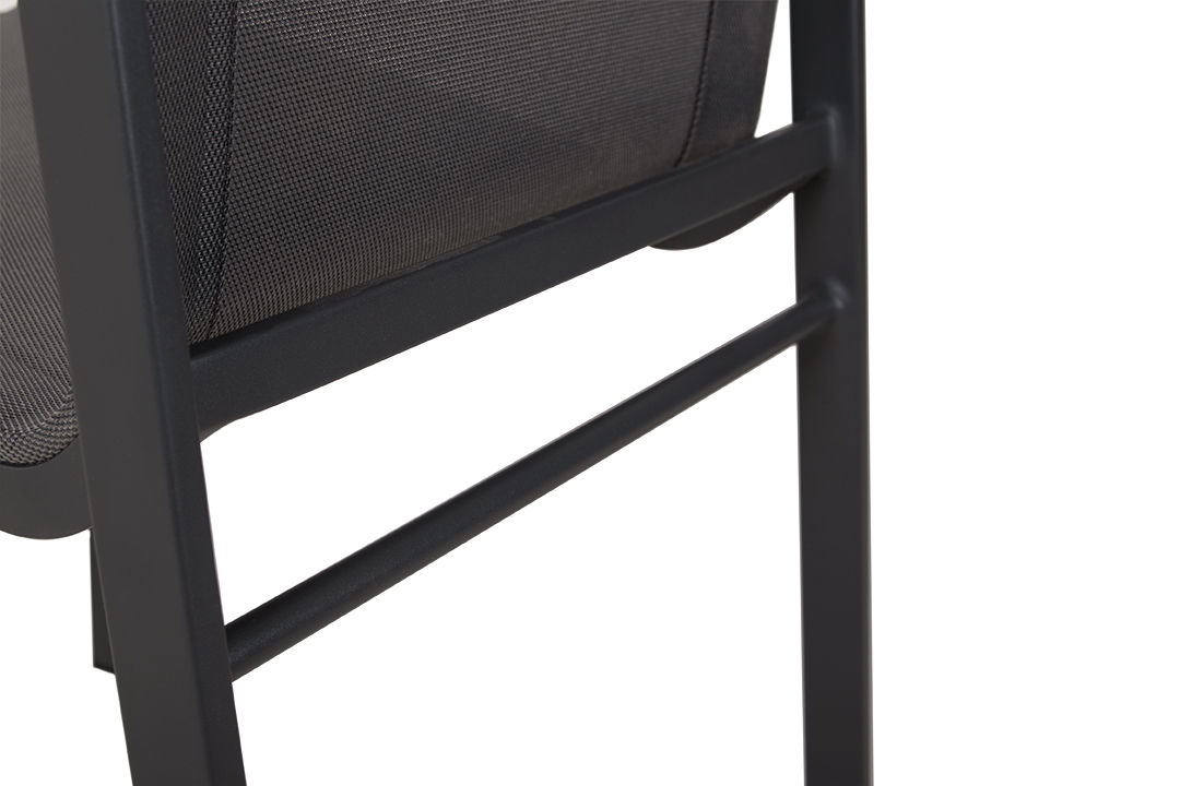 Cube Alu Stacking Side Chair, Slate